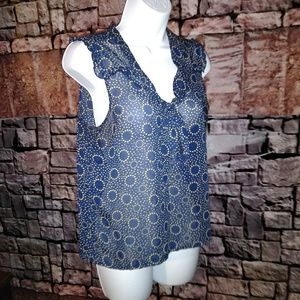 Band of Gypsies Sheer Blue Top Size Medium
